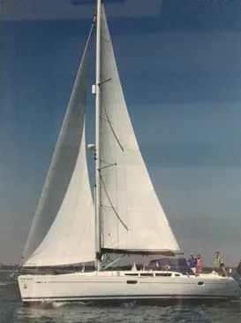 A yacht sailing on open water